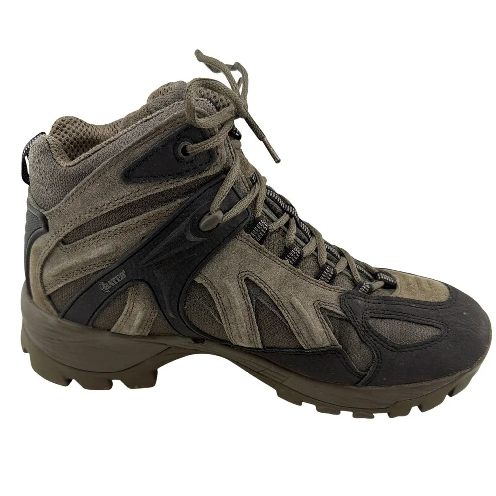 Bates Tactical Hiking Boots Mens 11.5‎ Brown Fair Leather Mesh E02411 AS/IS N/R
